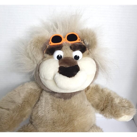 VTG Tyco Real Talkin' Bubba The Bear 16" Plush Bedtime Toy Orange Sunglasses - Picture 2 of 6